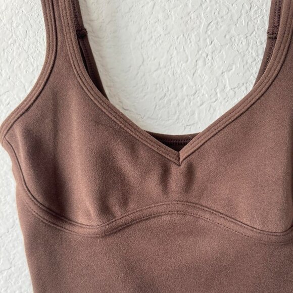 commense brown corset detail tank - Picture 3 of 8